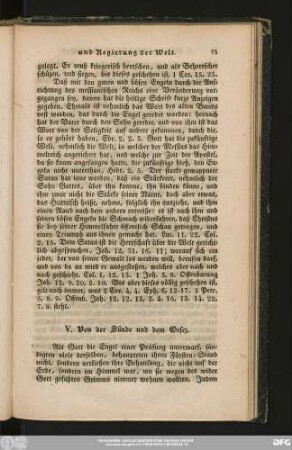 V. Von der Sünde und dem Gesez.