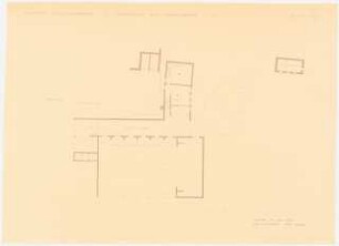 Gartenanlage Jugenddorf Maxhütte, Unterwellenborn: Vorenwturf zum Hauptgebäude: Grundriss Hauptgeschoss 1:200