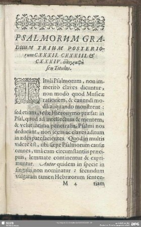 Psalmorum Graduum Irium Posteriorum CXXXII. CXXXIII & CXXXIV.