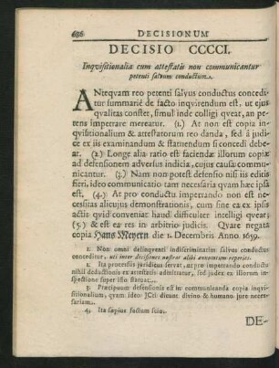 Decisio CCCCI. - Decisio CCCCIX.