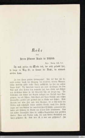 Rede von Pfarrer Krais