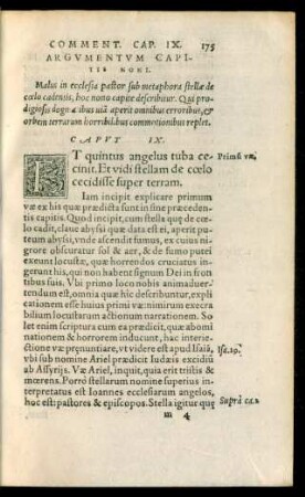 Argumentum Capitis Noni.