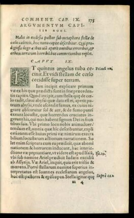 Argumentum Capitis Noni.