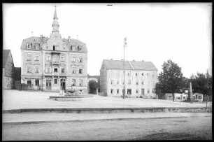 Rabenau. Markt m. Rathaus und Kriegerdenkmal