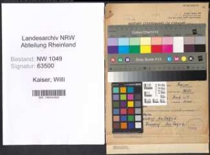 Entnazifizierung Willi Kaiser , geb. 08.12.1902 ()