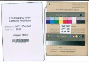 Entnazifizierung Hans Keppel , geb. 14.03.1907 (Konstrukteur)