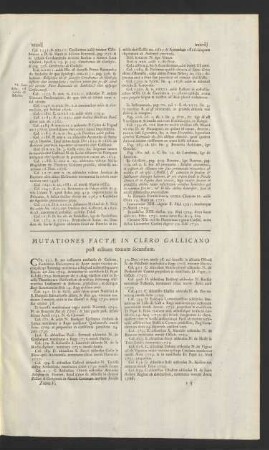 Mutationes Factae In Clero Gallicano post editum tomum secundum