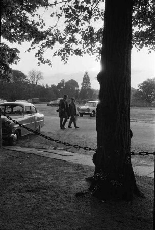 Umgestaltung des Schloßplatzes im Rahmen der Bundesgartenschau 1967.