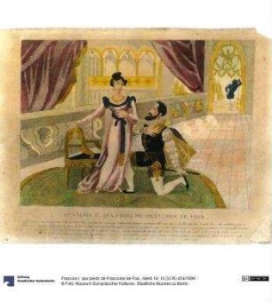 Francois I. aux pieds de Francoise de Foix.