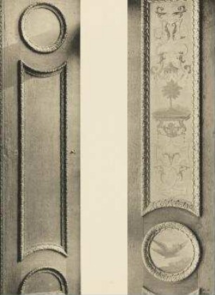 a) Fensterlaibung in den Mecklenburgischen Kammern b) Fensterlaibung im roten Damast- oder Tressenzimmer