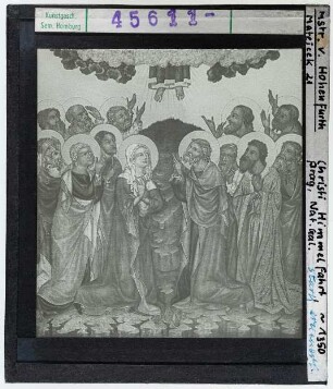 Meister von Hohenfurth: Christi Himmelfahrt. Prag, Nationalgalerie