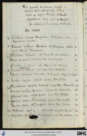 [fol. 122] Rektorat Erasmus Oswald Schreckenfuchs 1564