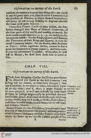 Chap. VIII: Observations in survey of the Earth