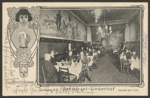 Ansichtskarte „Restaurant – Lindenhof“, Lindenstraße [2/2]