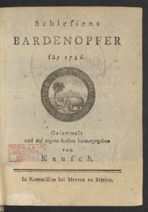 1786: Schlesiens Bardenopfer