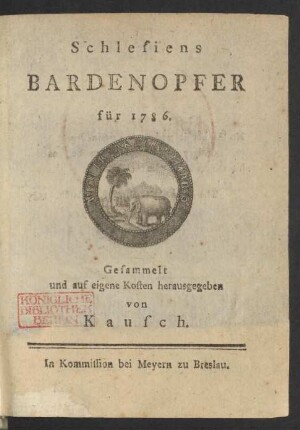 1786: Schlesiens Bardenopfer