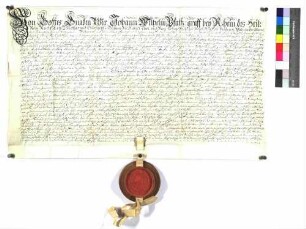 Pfalzgraf Johann Wilhelm belehnt Ludwig Heinrich Grafen zu Solms-Tecklenburg als gemeinschaftlichen Lehensträger der Sofie Eleonore von Limpurg, Wilhelmine Sofie Eva verw. Gräfin von Prösing, Christine Magdalene Juliane Landgräfin zu Hessen-Homburg, Amöne ### Sofie Friederike Gräfin zu Löwenstein-Wertheim, Friedrike Auguste Gräfin von Schönburg und Sofie Eleonore Gräfin von Erbach, Schenk Vollraths Witwe und Töchter, und Juliane Dorothea Gräfin vom Wurmbrand und Wilhelmine Christine Gräfin von Solms mit Schloss Kransperg und Röthenberg. Und den in U 40 aufgeführten Gütern.