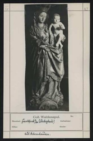 Muttergottes Standort: Frankfurt a. M. (Liebieghaus), aus Ochsenhausen stammend