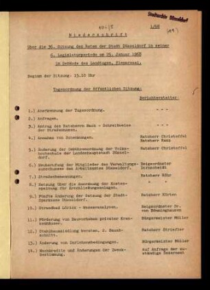 Rat öffentlich und nicht öffentlich