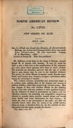 The North American review. 31. 1830
