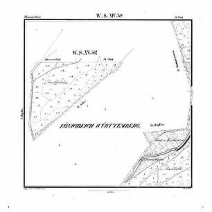 Kartenblatt SW XIV 30 Stand 1842 (nur hohenzollerischer Teil)