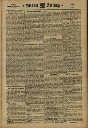 Zweite Ausgabe vom Donnerstag, den 28. Dezember 1911.