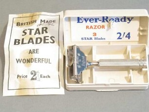 Rasierhobel (Barthobel, Auto Strop Safety Razor; mit Kasten)
