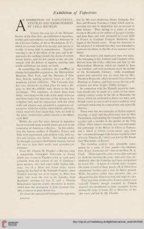 35.1908 = Nr. 139: An exhibition of tapestries, textiles and embroideries