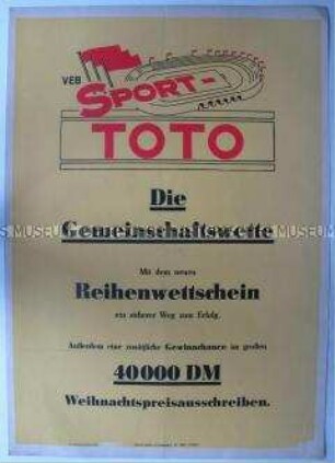 Maueranschlag des VEB Sport-Toto