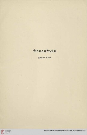 Donaukreis. Zweiter Band