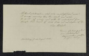 Vincent Sonderland. – Heidelberg, 23.08.1808
