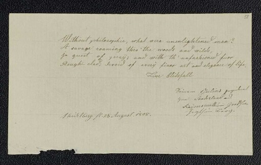 Vincent Sonderland. – Heidelberg, 23.08.1808