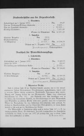 Studienbeihilfen aus der Stipendienkasse.
