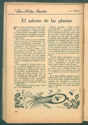 El talento de las plantas : En fila india