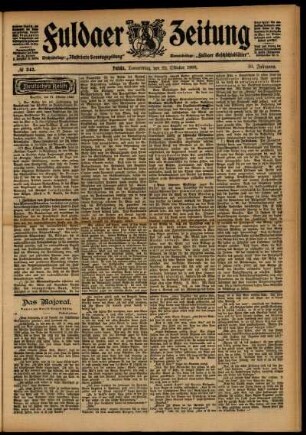 Ausgabe vom Donnerstag, den 22. Oktober 1903.