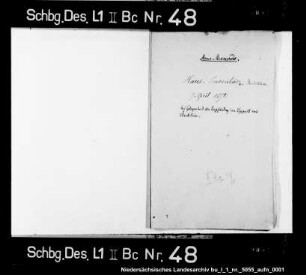 Inventar des Hauses Mesmerode bei Gelegenheit der Verpfändung an Lippolt von Stockheim