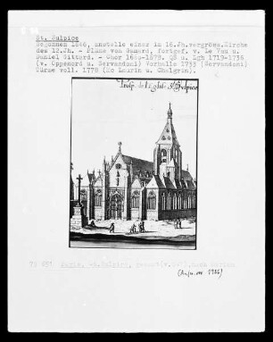 Paris, Saint Sulpice, Ansicht von Südwesten