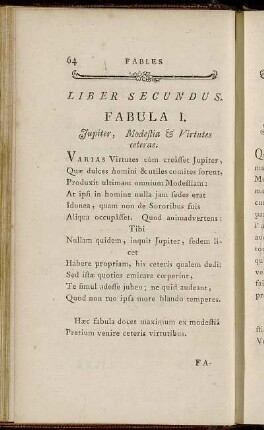 Fabula I. = Fable. I. - Fabula XVII. = Fable. XVII.