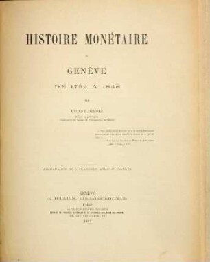 Mémoires et documents, 2