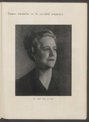 Damas españolas en la sociedad uruguaya : [Fotografía de] Sra. Isabel Jaume de Oneto