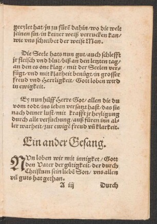 Ein ander Gesang. ||
