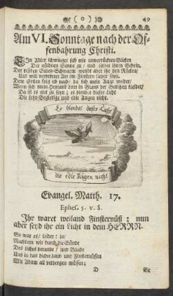 Am VI. Sonntage nach der Offenbahrung Christi