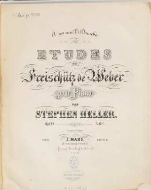 Etudes sur Freischütz de Weber : pour piano ; op. 127