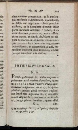 Phthisis Pulmonalis.