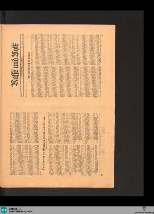 Der Führer am Sonntag : Wochenbeilage des "Führer", Rasse und Volk