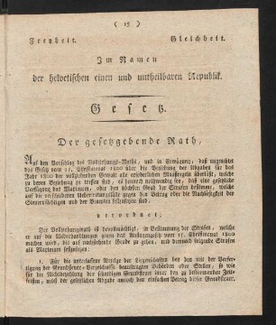 15-17, Gesetz