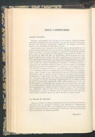 La "Revista de Filosofía"