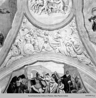 Embleme der Kriegskunst und Rüstungen - scene della Iliade di Omero