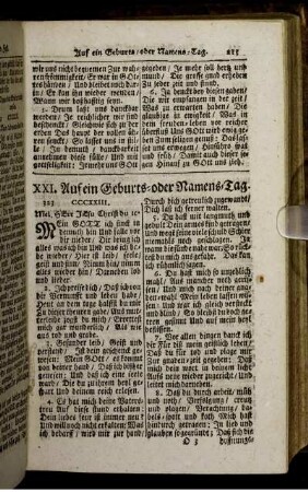 XXI. Auf ein Geburts- oder Namens-Tag.