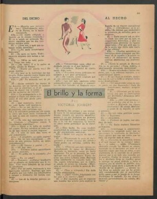 Del dicho al hecho : El brillo y la forma
